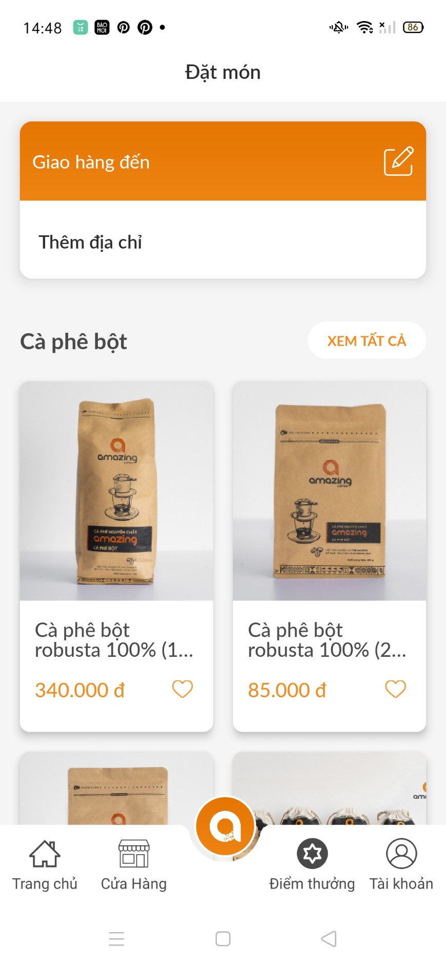 App dành cho chuỗi Coffee